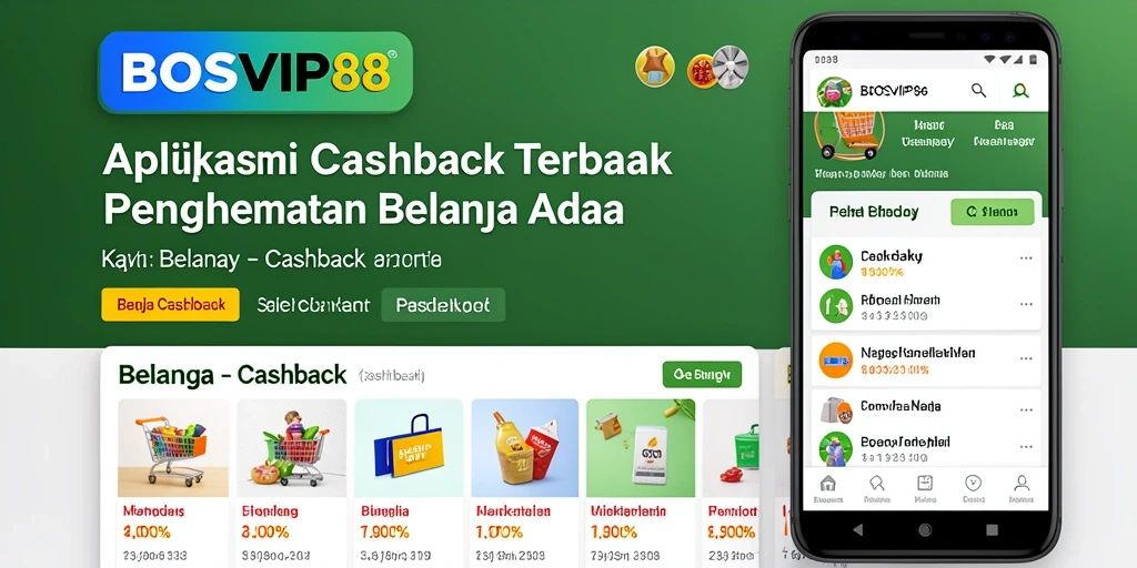 Screenshot antarmuka aplikasi BOSVIP88 dengan fitur cashback yang menarik.