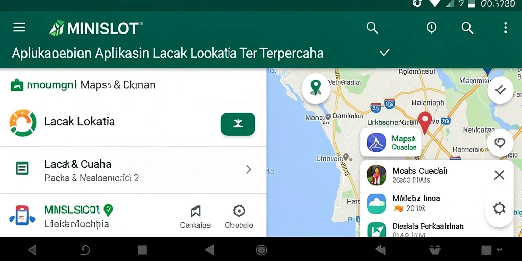 Tampilan antarmuka pengguna MINISLOT dengan fungsi Lacak Lokasi yang efisien.