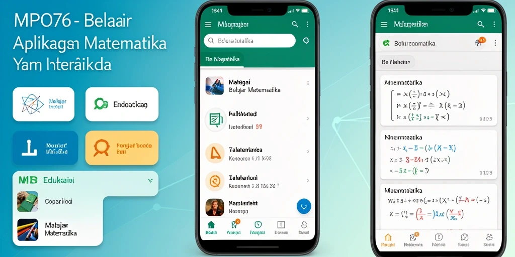 Antarmuka aplikasi MPO76 yang intuitif untuk belajar matematika.