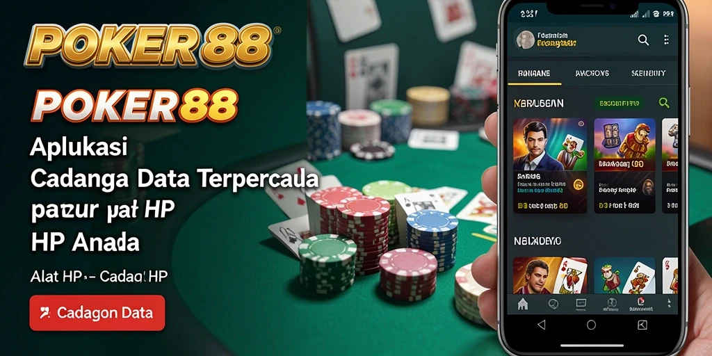Tampilan antarmuka POKER88 yang memungkinkan cadangan data dengan mudah.