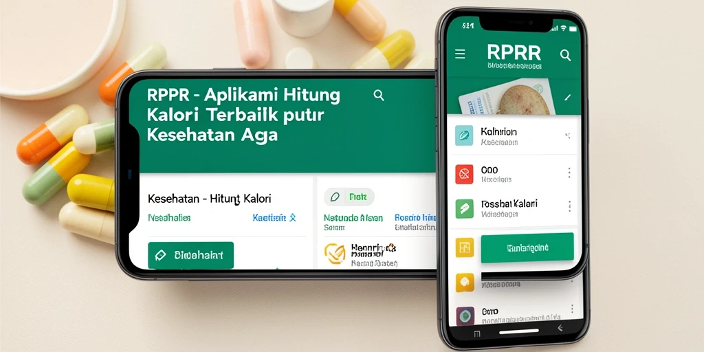 Antarmuka aplikasi RPRR untuk menghitung kalori makanan dengan mudah.